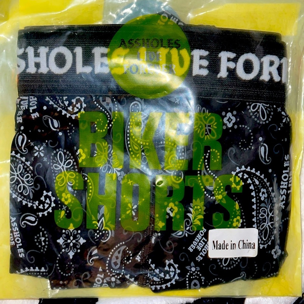 ALF NWT Small Biker shorts! Black paisley! - Picture 2 of 2